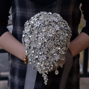 Luxurious Crystal Bridal Wedding Flowers Vintage Bridal Bouquet New Arrival Wedding Supplies Bling Bling Bridal Flowers