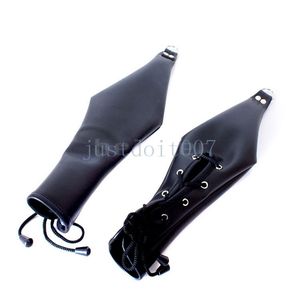 Bondage New Restraint Wrist Suspension Harness Cuffs Fancy Dress Mitts gloves leather #R56