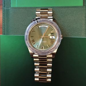 Wholesale watches green face resale online - Rome Mens Watch Automatic Movement Sapphire Glass Green Face Stainess Original Strap Sweep Mechanics Watches Men Wristwatch RLS