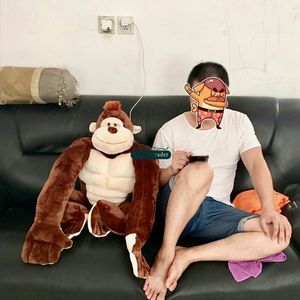 Cute Realistic Animal Orangutan Plush Toy Stuffed Anime Ape Monkey Doll Gorilla Gift for Kids Adult 120cm 140cm