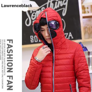 Man Winter Jackets Hooded Zipper Parkas Slim Fitness Quilted Padded Cotton Coat Male -Clothing Campera Invierno Hombres 633