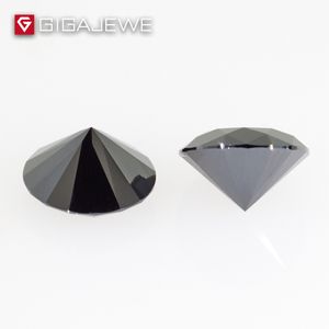 Gigajewe Black Color 6.5mm-9mm Loose Moissanite Diamond para fazer jóias