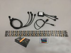 Factory direct 5050 LED light strip USB cable TV background light strip 5v One drag 4 RGB seven colors