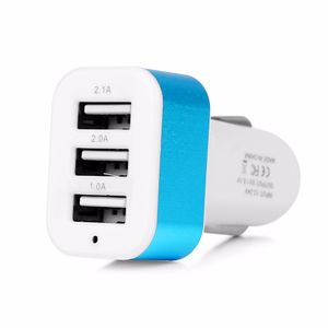 3 USB-порт Автомобильное зарядное устройство Farver Adapter Cars Plug Triple Чарджеров для IP Samsung Smartphones