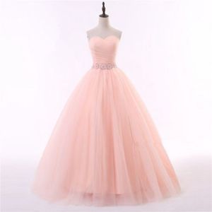 2020 High Quality Ball Gown Quinceanera Dresses Beaded Crystal Formal Party Gown Vestidos De 15 Anos QC1273.