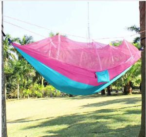 Meubilair Draagbare Anti-Mosquito Bites Hangmat Parachute Stof Mosquito Net voor Indoor Outdoor Camping met behulp van Hangstoel