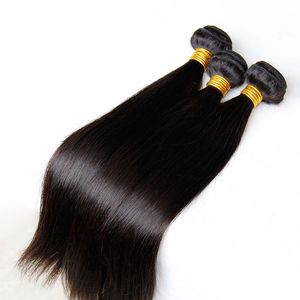 Brasileño Peruano Malasia India Camboya Cabello Virginal Straight Weave Bundles 3/4 PCS Sin procesar Remy Hair Hair Extensions Doble trama en venta