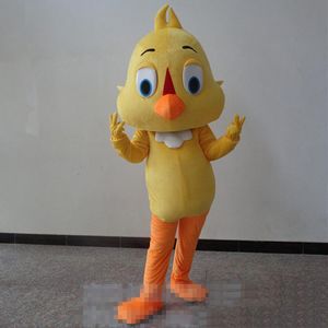 2018 Heißer Verkauf Cartoon Yellow Chick Maskottchen Little Cute Birds Benutzerdefiniertes Kostümset Maskottchen-Thema Kostüm Karnevalskostüm