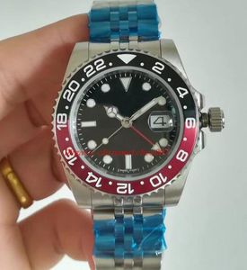 A última versão relógio masculino Sapphire Vidro 40mm 116710 116719 Círculo Vermelho e Preto Data de cerâmica Mecânica automática