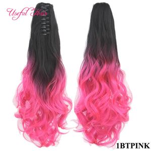 VALENTINENS Pony Tail hair extensions blonde hair ponytails Synthetic Ponytails Long Curly Claw Ponytail Clip In Hair Extensions Hairpiece