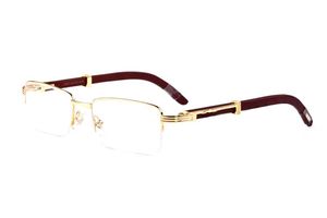 trä solglasögon män kvinnor semi rimless bambu solglasögon för män kvinnor buffalo horn glasögon med box case oculos de sol masculino