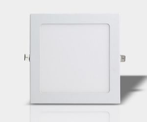 LED-fyrkantig panel Vit ljus Ljus Inbyggd taklykta Lampa AC85-265V (kvadrat, 3W-25W, varmt vit / dag ljus)