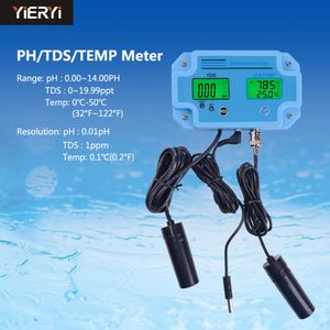 Yieryi PH-2983 Digitaler pH-Tester, Temperatur TDS 3-in-1 Multiparameter-Wasserqualitätsanalysator Wasserzähler-Tester