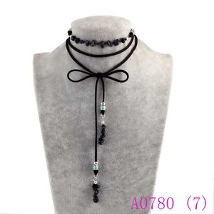 3 stücke Bohemian Multilayer Leder Bogen Lange Halsband Halskette Für Frauen Elegante Retro Stein Perlen Weiblichen Ethnischen Schmuck A0780