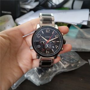 熱い販売の男性腕時計ステンレス鋼の高級時計カジュアルな腕時計機械自動スポーツ新しい時計透明なガラスMB06-2