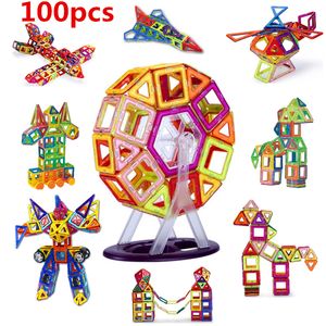 Mini Storlek Magnetic Building Blocks Byggnadsleksaker för Kid Designer Enlighten Fabrikspris Partihandel 100 st / set eller mer