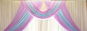 9mWx2.45mH Nova Moda Colorida Swags Cortinas Pano de Fundo Cortina de Casamento Apenas 1 PCS Com Frete Grátis