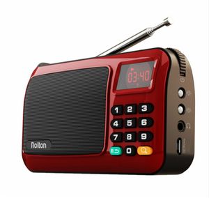 Rolton W405 Portable Mini FM Radio Högtalare Musikspelare TF-kort USB för PC iPod-telefon med LED-display