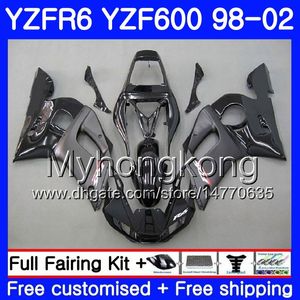 Karosserie für Yamaha YZF600 Stock schwarz zum Verkauf YZF R6 1998 1999 2000 2001 2002 230HM.31 YZF-R6 98 YZF 600 YZF-R600 YZFR6 98 99 00 01 02 Verkleidungen