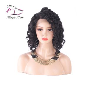 女性の黒いボディーウェーブ高品質のブラジルレミーヘアレースフロントフルレースのかつらプリプリック