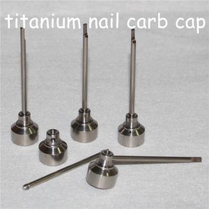 Super Gr2 Titanium Carb Cap Tool for male female 14mm and 18mm Domeless Nails Grade2 Ti nail silicone nectar dab pipes