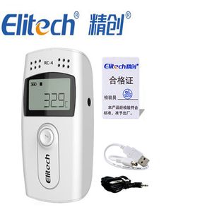 Elitech RC-4 USB-Temperatur-Datenlogger, digitaler LCD-Temperaturrekorder mit externer Sensorsonde, 16000 Punkte, USB-Thermometer