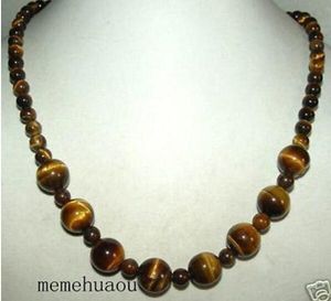 Ny stil varm försäljning ** vacker naturlig tiger eye stone halsband 18 