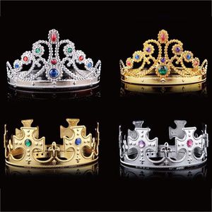 Kinne Królowa Królowa Księżniczka Tiara Kryształowa Korona Hairband Nakrycia głowy dla dzieci Dzień Dziewczyny Chłopcy Christmas Party Supplies C566