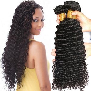 Därgåriga peruanska malaysiska mongoliska hårprodukter Brasilianska Virgin Hair Deep Wavhuman Hair Weave No Tangle Factory Promotion Pris!