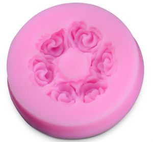 Stampi per ghiaccio al cioccolato Stampo in silicone 3D Stampo a forma di rosa per strumenti per decorare torte di fiori di caramelle di sapone