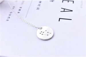 Wholesale sagittarius necklaces for sale - Group buy 30pcs Round Coin Sagittarius Necklace Constellation Sagittarius Map Diagram Zodiac Astrological Sign Necklace Jewelry Birthday Gift