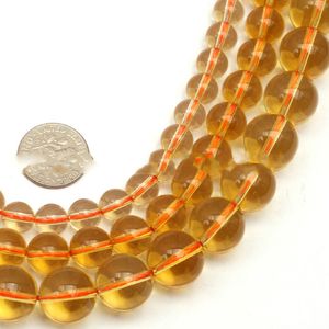 8mm Round Citrin Beads,Selectable Size 2/3/4/6/8/10/12/14mm DIY Loose Beads For Bracelet Making Strand 15"