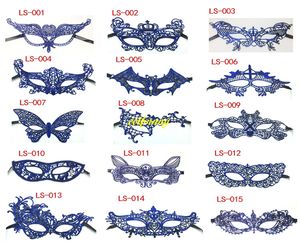 100 шт. / лот быстрая доставка мягкий синий сексуальная леди кружева Маска вырез глаз Маски для Маскарад партии Хэллоуин фантазии