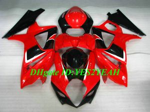 Kit carenatura moto di alta qualità per SUZUKI GSXR1000 K7 07 08 GSXR 1000 2007 2008 ABS Set carenature nero rosso caldo + Regali SX19