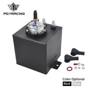 PQY RACING - 2L BILLET ALUMINUM FUEL SURGE TANK / SURGE TANK + HIGH QUALITY EXTERNAL 044 FUEL PUMP PQY-TK8344