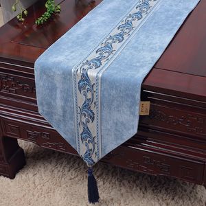 Luxury Short Long Lace Velvet Fabric Coffee Table Runner Decoration Table Mat Placemats High End Table Cloth Rectangular Tea Pads 150x33 cm
