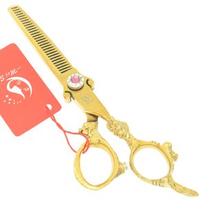 Meisha 6.0 Inch Golden Hair Thinning Tijeras Salon Barber Hair Shears Hairstylist Cutting Scissors Professional Hairdressing Supplies HA0449