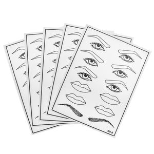 5pcs permanent ögonlock ögonbryn läpp makeup tatuering övning hud för nybörjare upplevde konstnärer permanent makeup tatuering övning naturlig