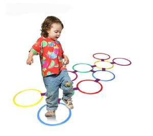 Outdoor Toys Sports Jumping Ring Preschool Teaching Aid Hopscotch Gymnastic Ring Children Movement Ability Training Game 38cm