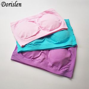 Individually Packing Strapless Bandeau Bra With Pads Chest Modal Tube Top Soft Sexy Crop Wrap 200pcs/Lot 6 Colors 6 Sizes