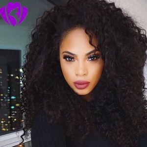 180 Dichte Kurze Afro Verworrene Lockige Natürliche Haar Hitzebeständige Perruque Afro Perücken Synthetische Lace Front Verworrene Lockige Perücke Für Schwarze Frauen