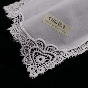 A004 Mouchoirs en dentelle de coton de qualité supérieure mouchoirs blancs au crochet pièces pack pour le mouchoir de mariage femme femme