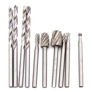 11pcs Dremel Rotary Tools Drill Dedicated Locator HSS Wood Milling Burrs 3mm HSS Drill Bit Woodworking Abrasive Tools