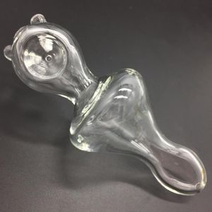15cm Length Erietiform Glass Hand pipe Glass Clean Helix Spoon pipes for smoking tobacco glass bubblers
