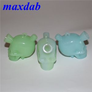 Wholesale skull silicone Blunt bubbler hookah Travel Bongs Water Pipe Dab Rig silicon Bubble Oil Rigs Glass bong Pipes DHL free