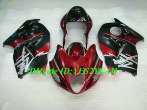 Injektionsgjutningssats för Suzuki Hayabusa GSXR1300 96 99 00 07 GSXR 1300 1996 2007 ABS Röda svarta Fairings Set + Gifts SG06