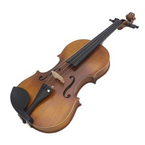 4 Full Taille Violon Fiddle Matte Fini Spruce Faire face Ebony Frêt Instrument à cordes avec étui en dur