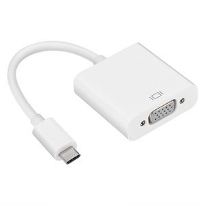 VBESTLIFE USB 3.1 Type C to Female VGA Adapter Audio Cable Converter 10Gbps for New Macbook 12 inch White Cable Free Shipping