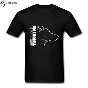 Herren T-Shirts Tops Frühling und Sommer JACK RUSSELL TERRIER Männer T-Shirt Kurzarm Rundhals Baumwolle Modedesign