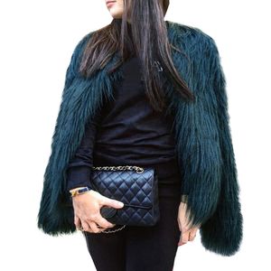 Floating Hair Jacket Fur Coat Women Lady Fur Overcoat Imitation Faux Jackets Hairy Party Warm Coat Plus Size XXXL